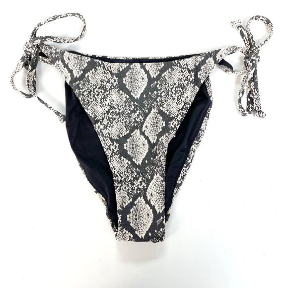 Andie Other - Andie String Bikini Bottom Womens Medium Snakeskin Animal Print Black Tan Sexy